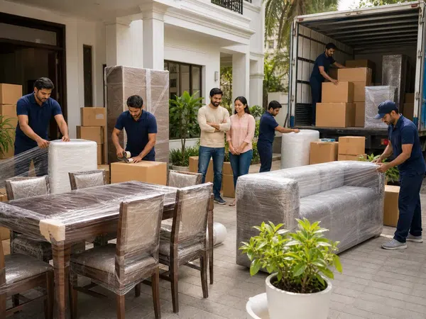 Large home shifting truck loading support