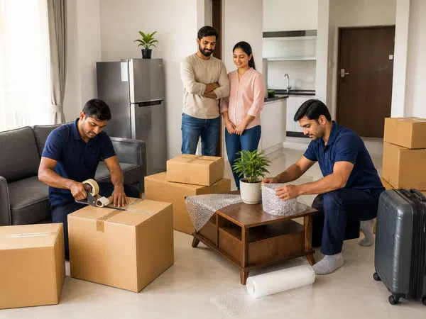 Packing and unpacking support with household goods and careful materials